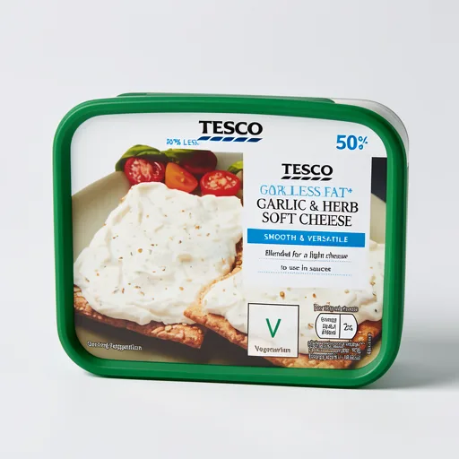 Tesco 50% Less Fat Garlic & Herb Soft Cheese 200g