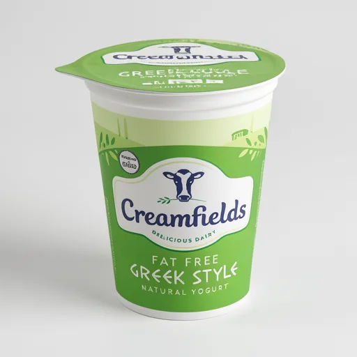 Creamfields Fat Free Greek Style Natural Yogurt 500G