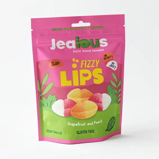 Jealous Fizzy Lips Grapefruit and Peach 125g