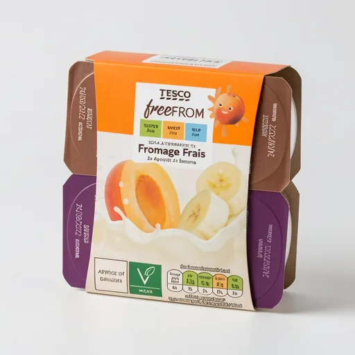 Tesco Free From Apricot & Banana Soya Yogurt 4X90g
