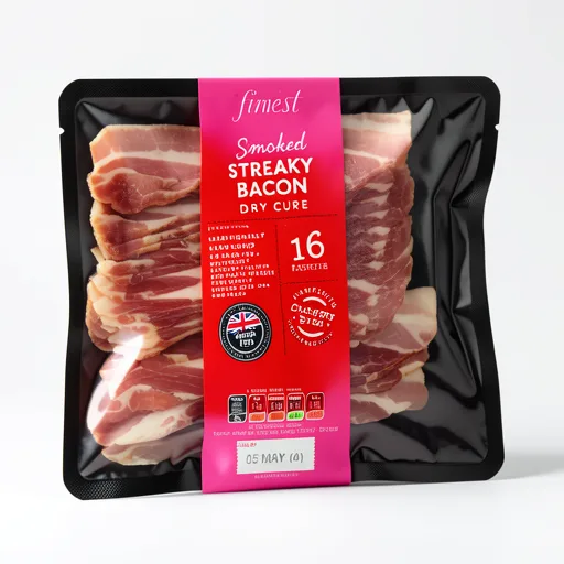 Tesco Finest Smoked Dry Cure Streaky Bacon 240G