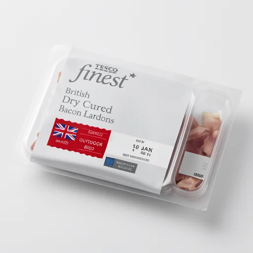 Tesco Finest Dry Cure Bacon Lardons 180G