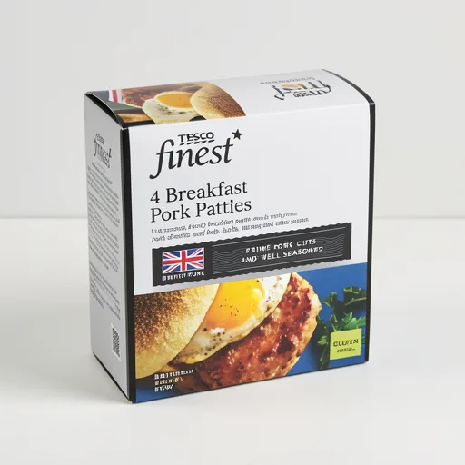Tesco Finest Breakfast Pork Patties 4 Pack 320g