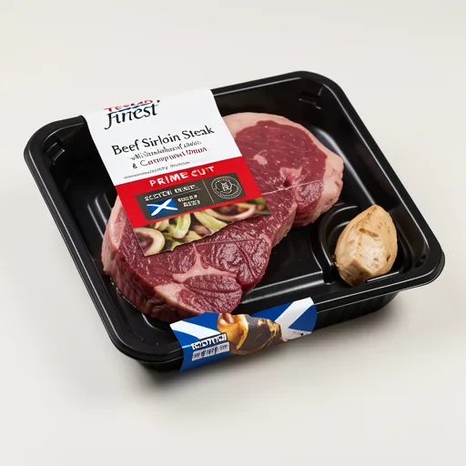 Tesco Finest Sirloin Steak With Garlic & Onion Butter 220G