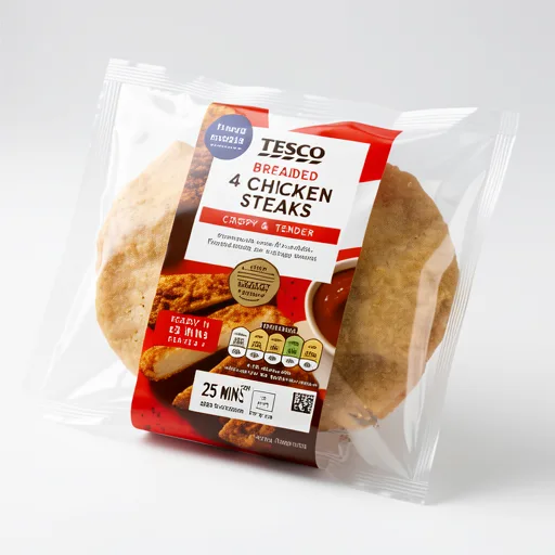 Tesco Breaded Chicken Steaks 4 Pack 505g