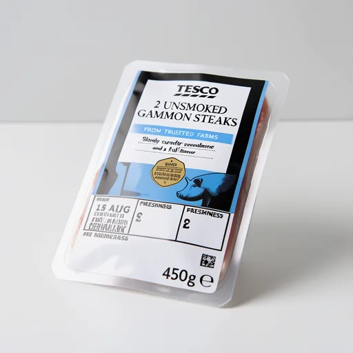 Tesco Unsmoked Gammon Steaks 2 Pack 450G