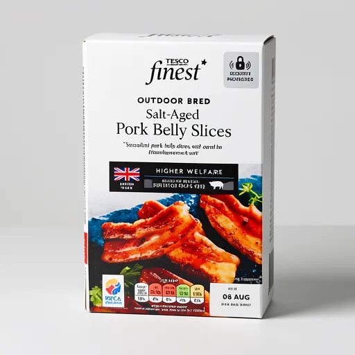 Tesco Finest British S/A Pork Belly Slices 500G