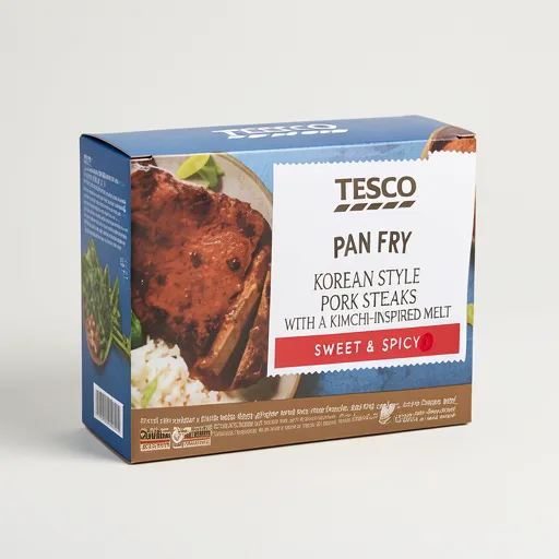 Tesco Pan Fry Korean Style Pork Steaks with a Kimchi Inspired Melt 325G