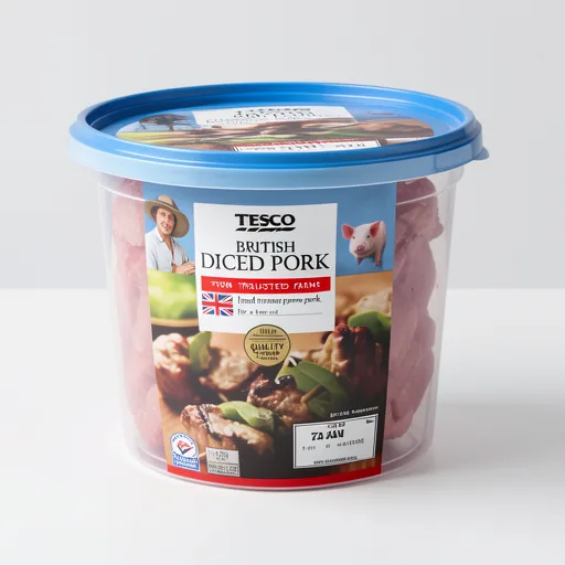 Tesco British Diced Pork 500G