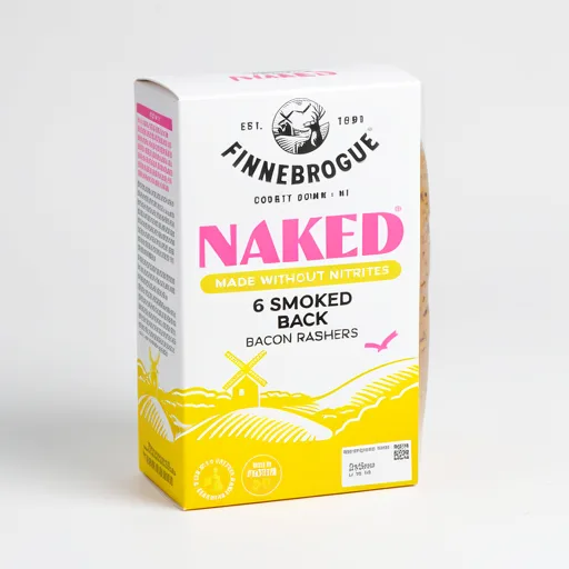 Finnebrogue Naked Smoked Back Bacon Rashers x6 200g