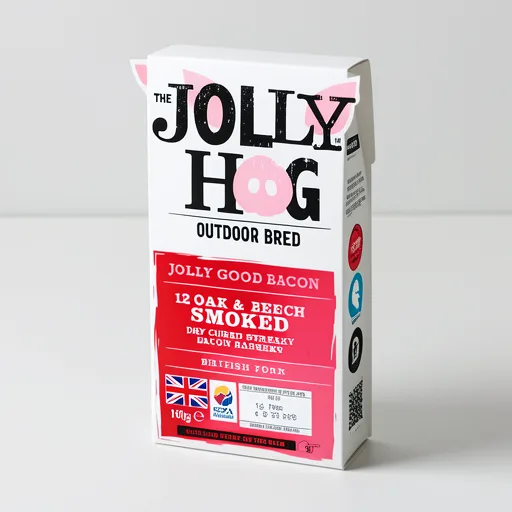 The Jolly Hog Outdoor Bred Streaky Bacon Smoked Rashers x12 180g