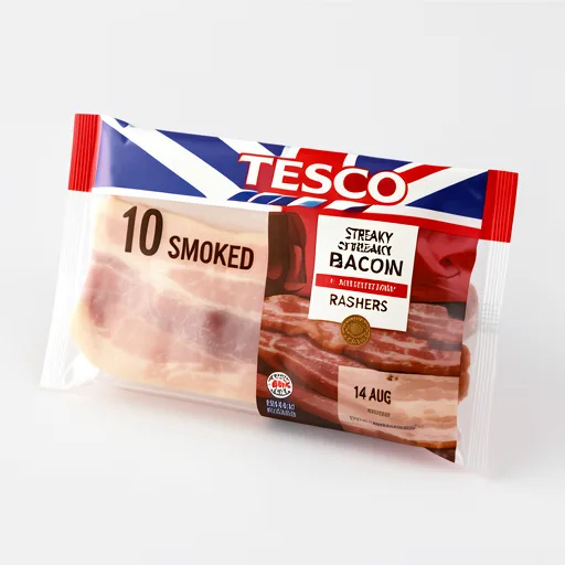 Tesco British 14R Smoked Streaky Bacon 300g