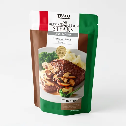 Tesco 2 Beef Medallion Steaks 340G