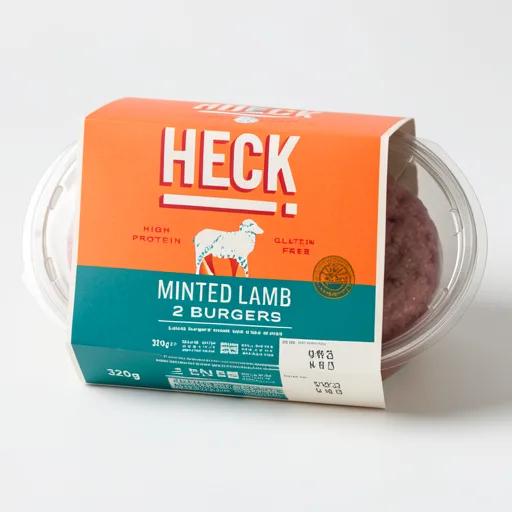 HECK! Minted Lamb Gluten Free Burgers 2 pack 320g