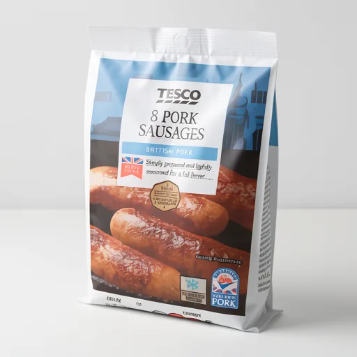 Tesco British Pork Sausages 8 Pack 454G