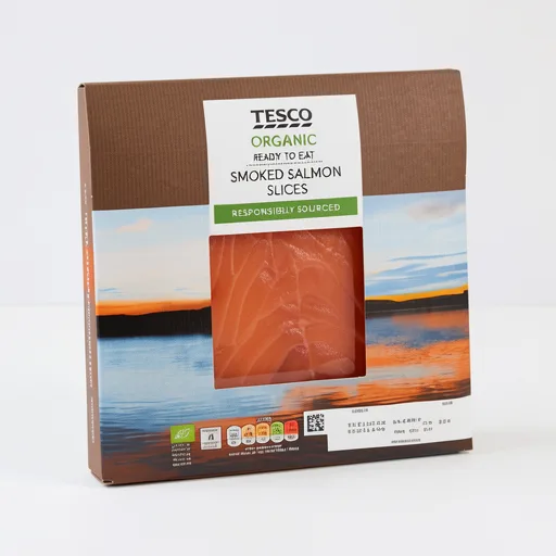 Tesco Organic Smoked Salmon Slices 100g 