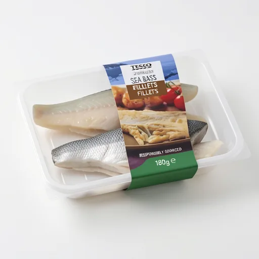 Tesco 2 Boneless Sea Bass Fillets 180G