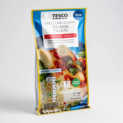 Tesco 2 Chilli, Lime & Ginger Sea Bass Fillets 205g