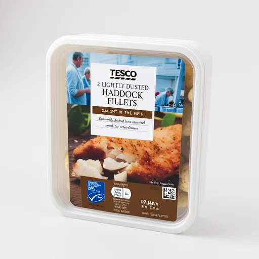 Tesco Lightly Dusted Haddock Fillets 255G