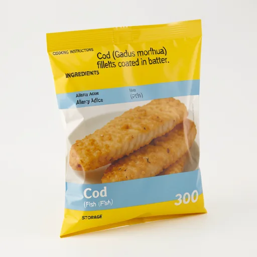 Tesco 2 Battered Cod Fillets 300G