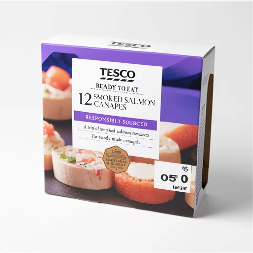 Tesco Smoked Salmon Canapes 12 Pack 100g
