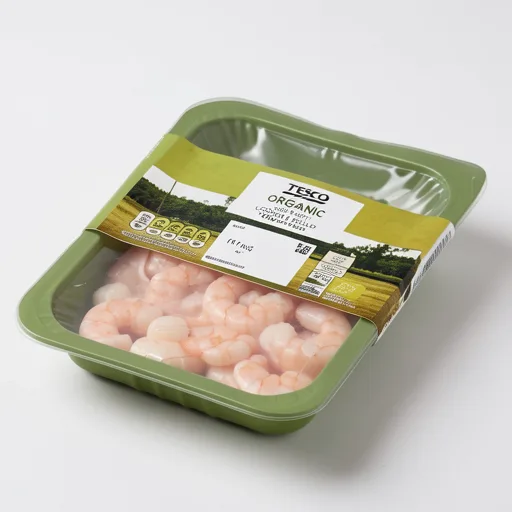 Tesco Organic Cooked & Peeled King Prawns 150g