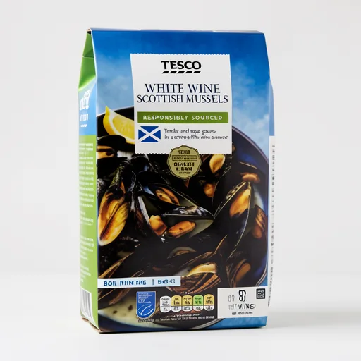 Tesco White Wine Scottish Mussels 500G