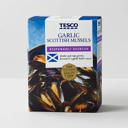 Tesco Garlic Scottish Mussels 500G