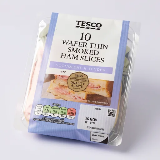 Tesco Wafer Thin Smoked Ham Slices 125g