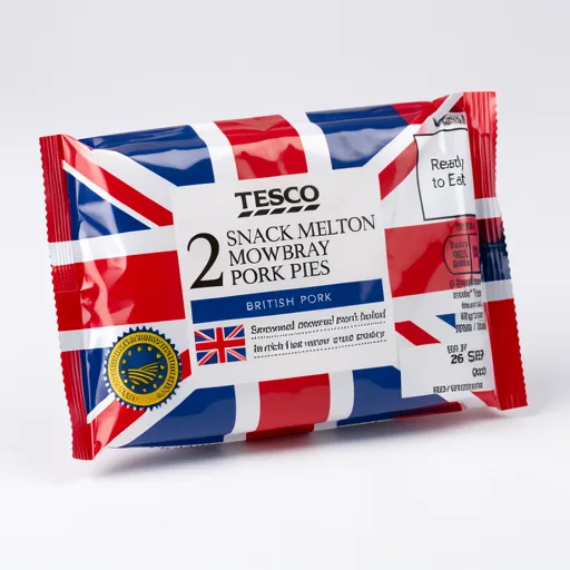 Tesco 2 Snack Melton Mowbray Pork Pies 150G