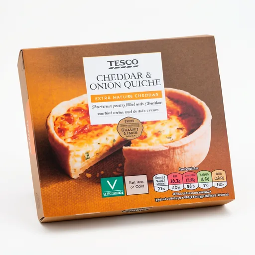 Tesco Cheddar & Onion Quiche 160G