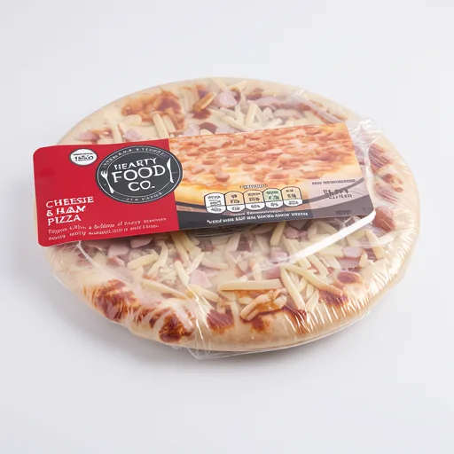 Hearty Food Co Cheese & Ham Pizza 124G