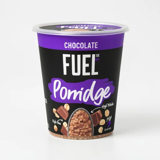 FUEL 10K High Protein Chocolate Porridge Oat Cereal Pot 70g