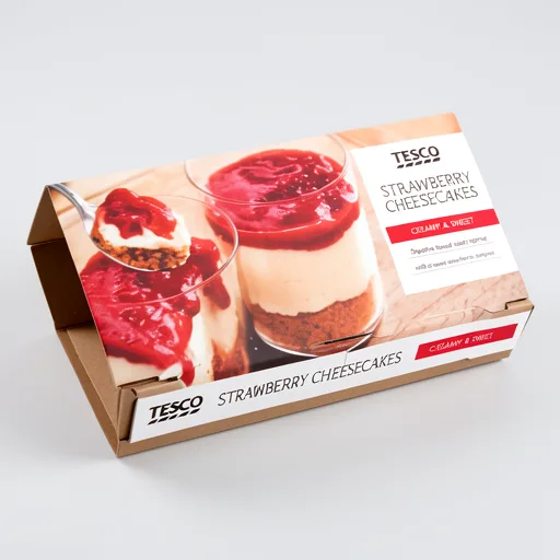 Tesco Strawberry Cheesecake 3 X 100G