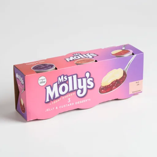 Ms Molly's Jelly & Custard Dessert 3 Pack 375G
