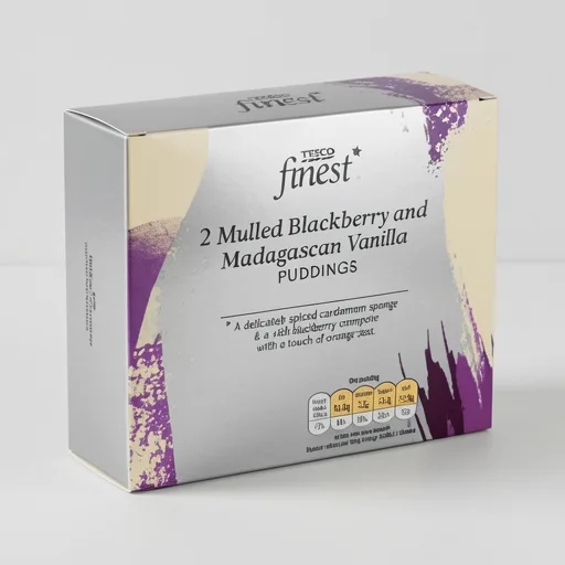 Tesco Finest Mulled Blackberry & Madagascan Vanilla Puddings 195g