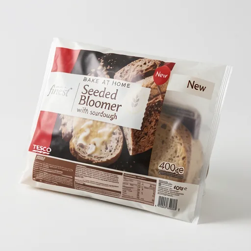 Tesco Finest bake at home seeded bloomer with sourdough 400g