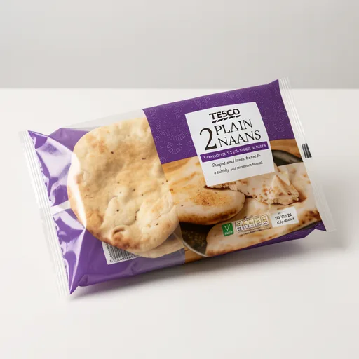 Tesco Plain Naan Bread 2 Pack