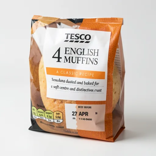 Tesco White English Muffins 4 Pack