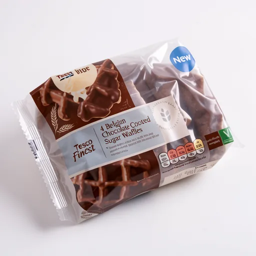 Tesco Finest Belgian Chocolate Coated Sugar Waffles 4 Pack 240g
