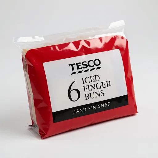 Tesco Iced Finger Buns 6 Pack