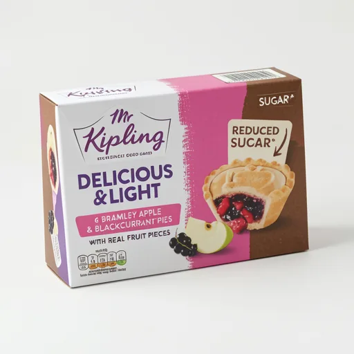 Mr Kipling Bramley Apple & Blackcurrant Pie 30% Less Sugar 6 Pack