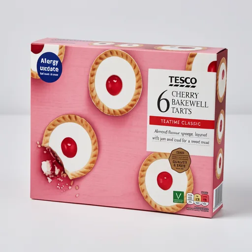 Tesco Cherry Bakewell Tarts - Almond, Plum, Raspberry 6 Pack