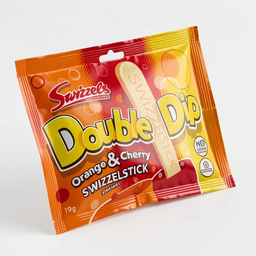 Swizzels Orange & Cherry Double Dip 19g
