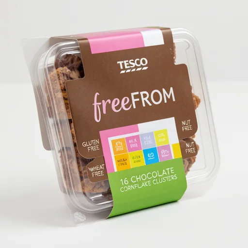 Tesco Free From Chocolate Cornflake Clusters 16 Pack