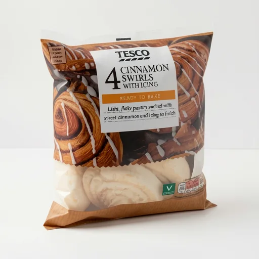 Tesco 4 Cinnamon Swirls 345G