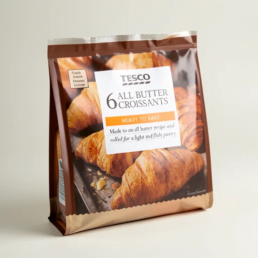 Tesco 6 All Butter Croissants 255G