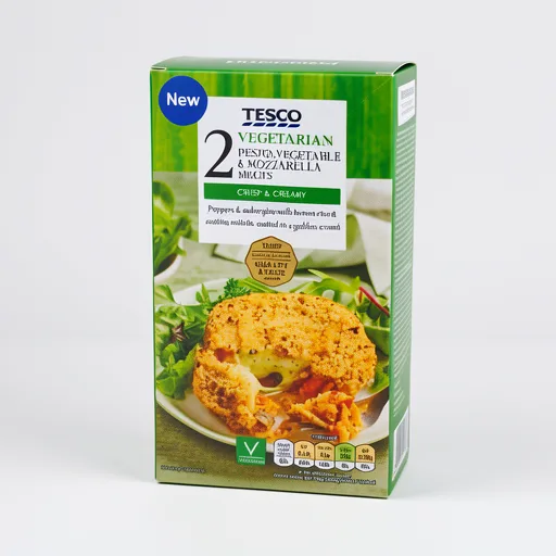 Tesco Vegetarian 2 Pesto, Vegetable & Mozzarella Melts 280G
