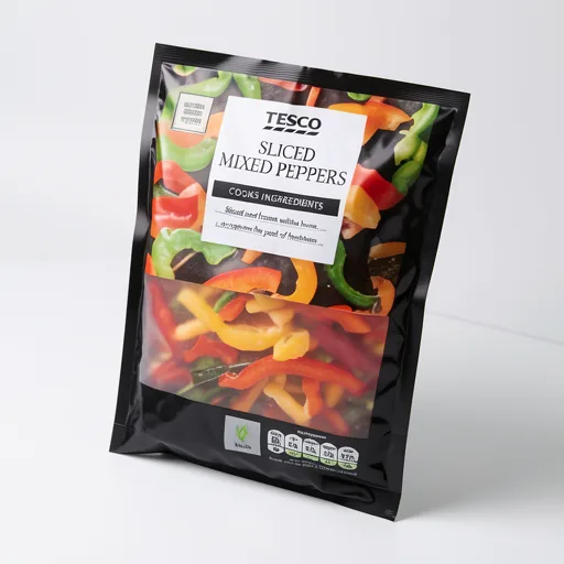 Tesco Sliced Mixed Frozen Peppers 500G