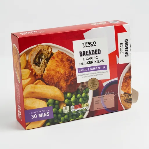 Tesco Breaded 4 Garlic Chicken Kievs 500g